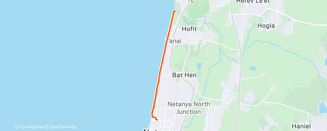 Map of the activity, Morning Run