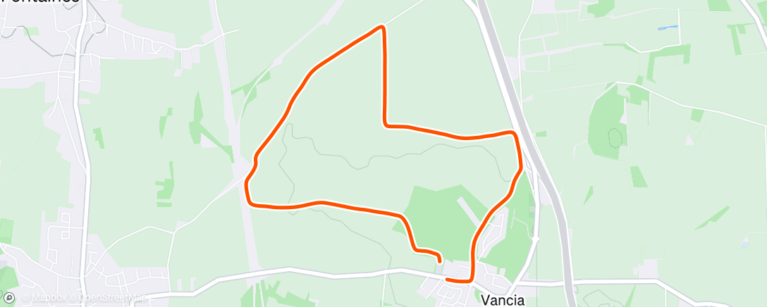 Map of the activity, Evening Run