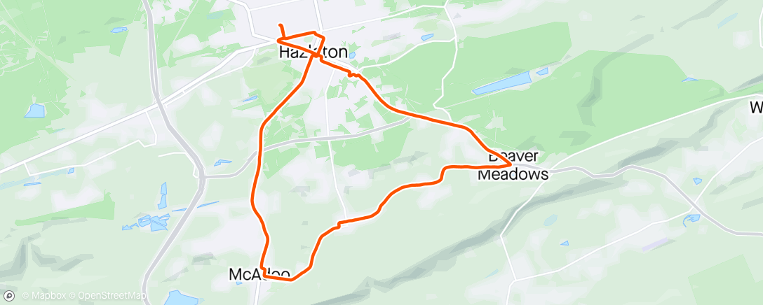 Map of the activity, Morning Bike ride