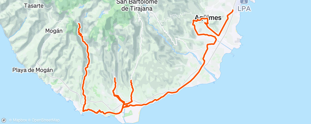 Map of the activity, Bicicleta por la mañana