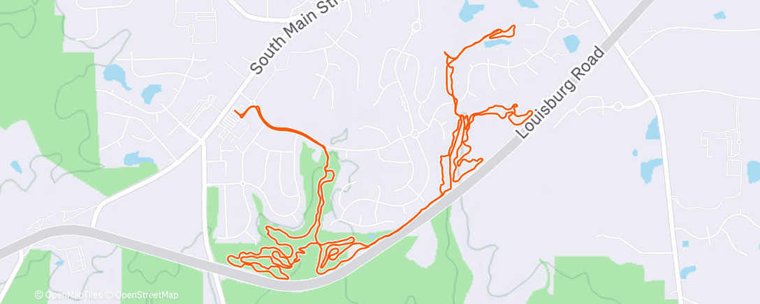 Map of the activity, Evening Mountain Bike Ride