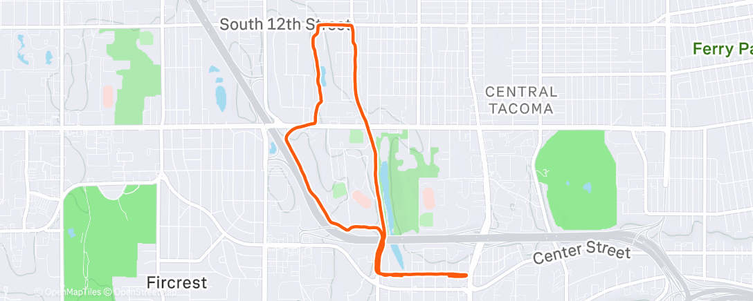Map of the activity, Morning Run
