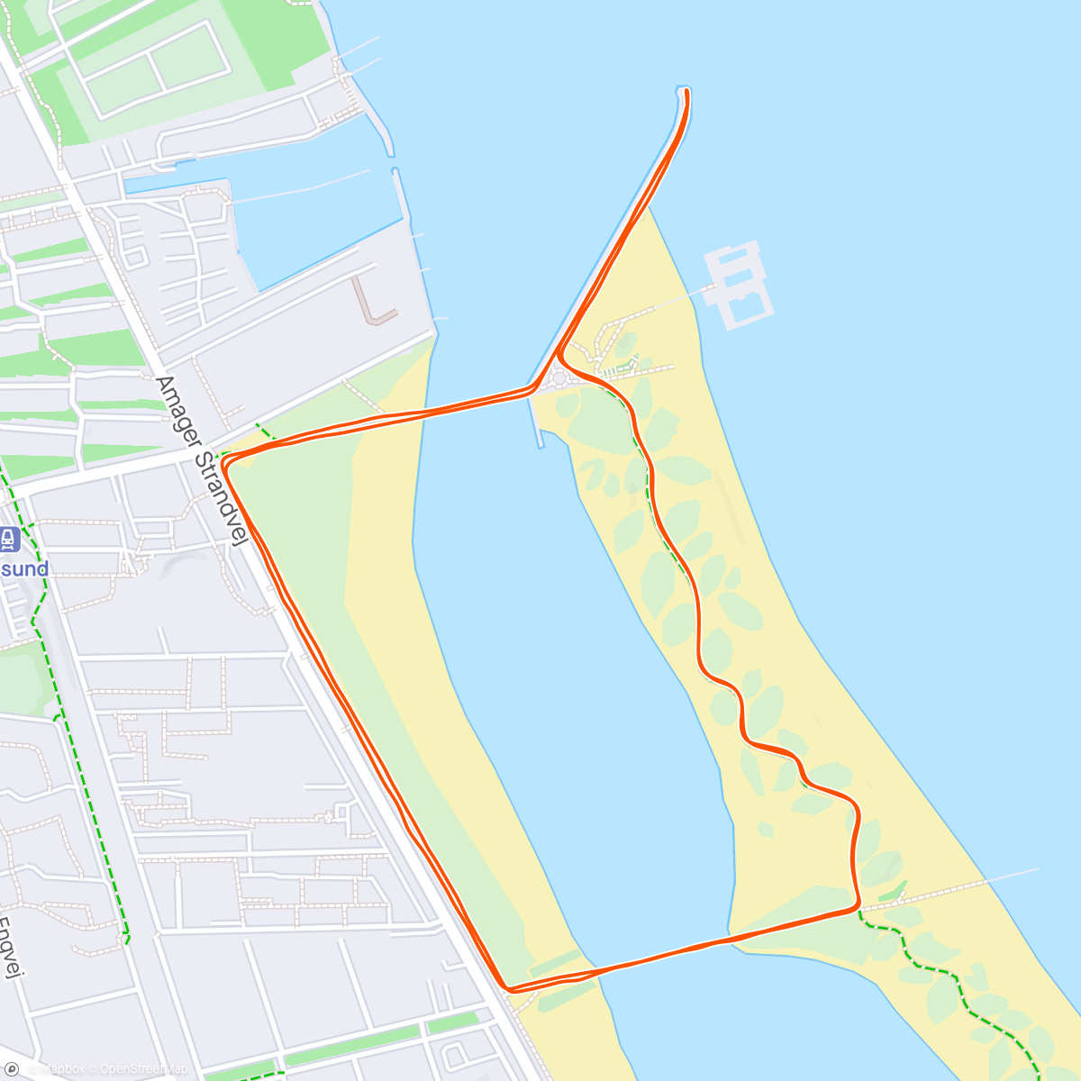 Map of the activity, Amager Strandpark parkrun 534