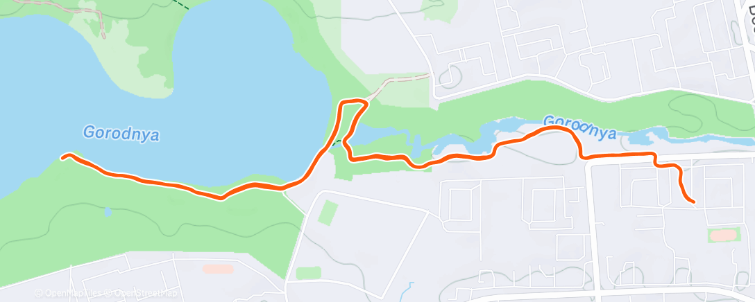 Map of the activity, Полуденный забег