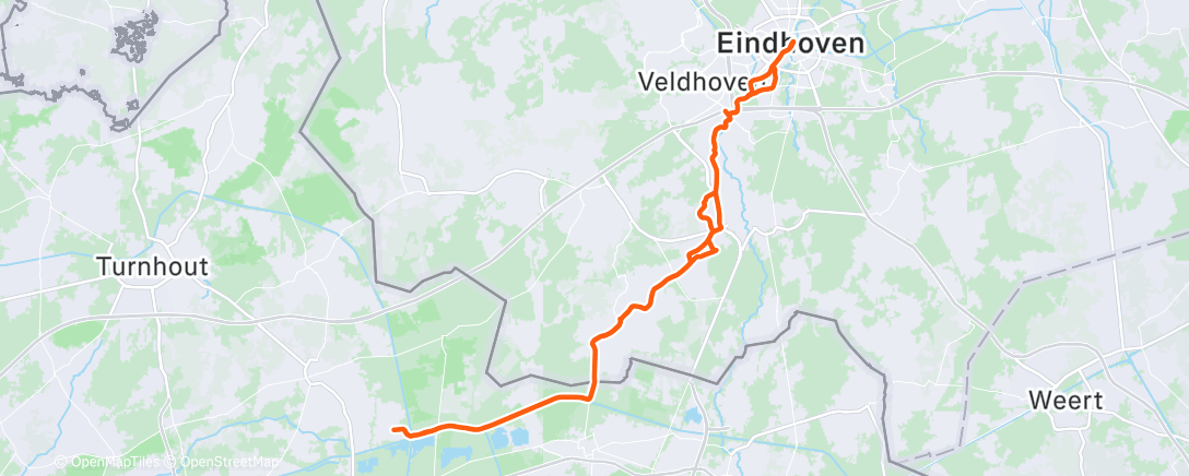 Карта физической активности (Pedalata dell'ora di pranzo)