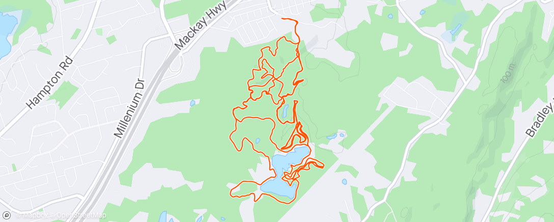 アクティビティ「Afternoon Mountain Bike Ride」の地図