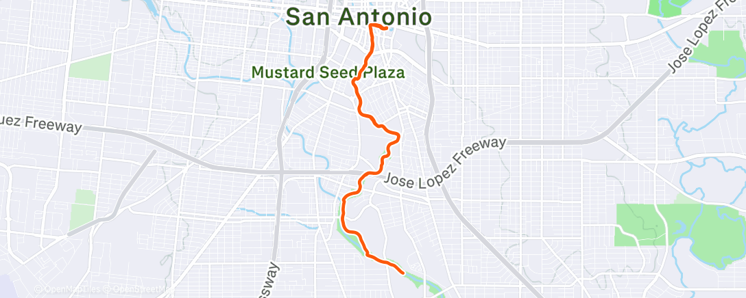 Map of the activity, Morning Run