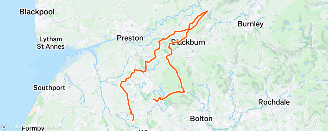 Map of the activity, Morning Ride