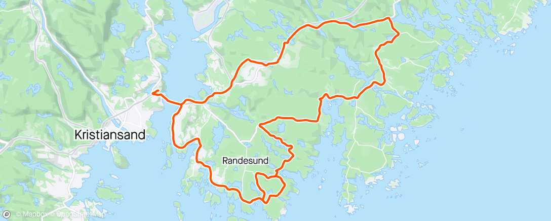 Map of the activity, Randesund Høvåg med A.S