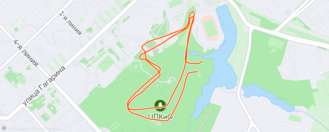 Map of the activity, Morning Run