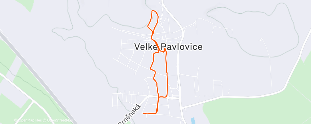 Map of the activity, Procházka