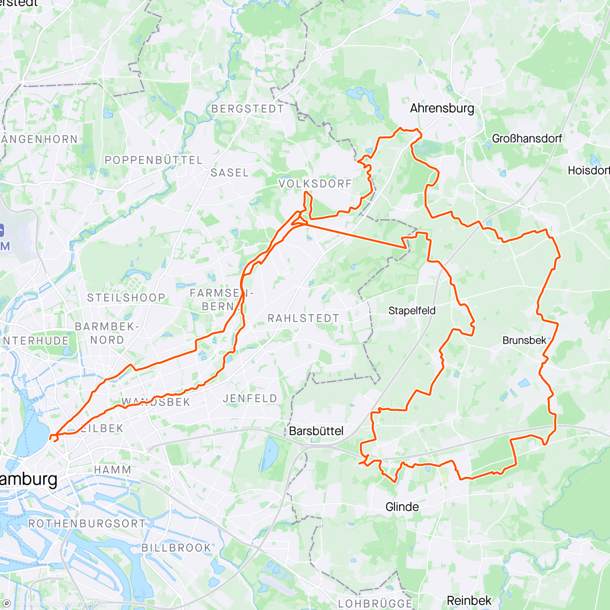Map of the activity, HHiddenTrack #19 // mit An- und Abfahrt