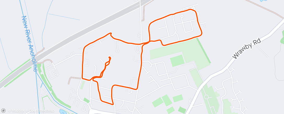 Map of the activity, 20 min 🧱 run