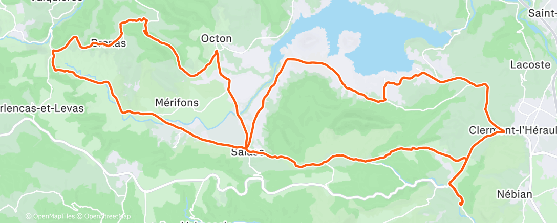 Map of the activity, Afternoon Ride