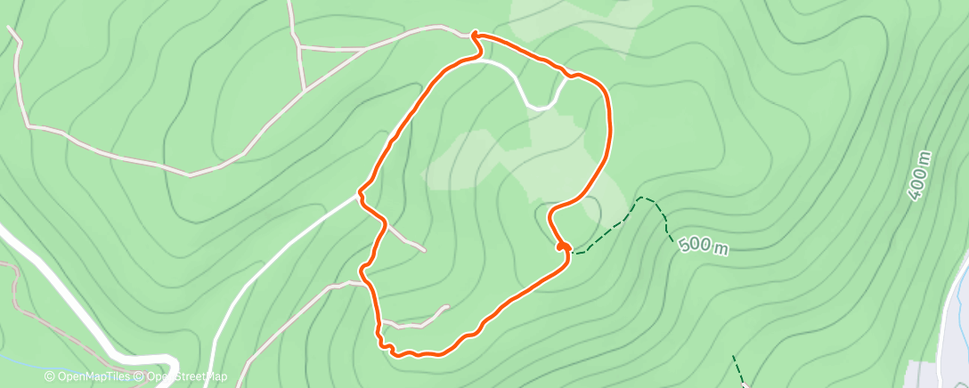 Map of the activity, Morning Hike