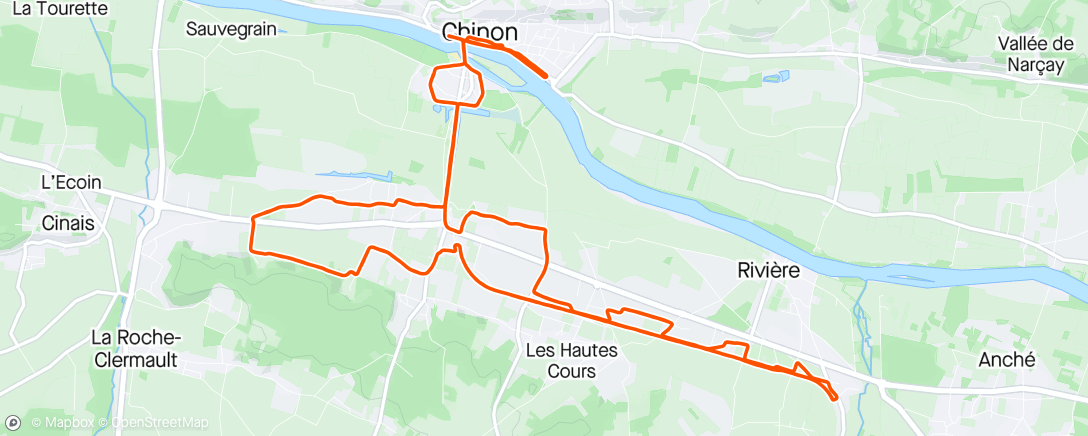 Map of the activity, 60ème marathon: Chinon (Indre & Loire) France