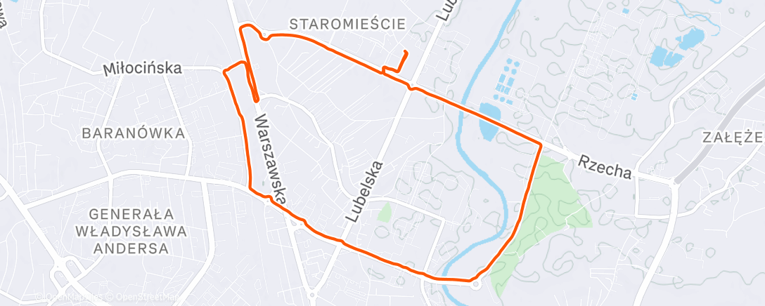 Map of the activity, "Gwiazdy tańczą na lodzie" Run