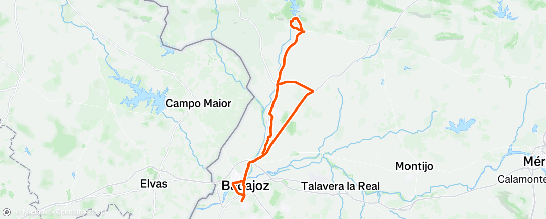 Map of the activity, Bicicleta por la mañana