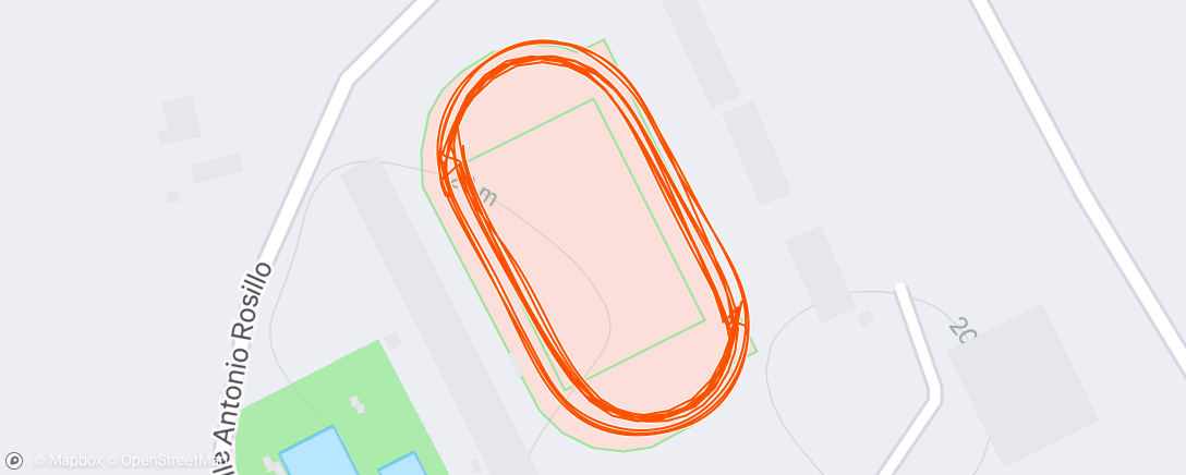 Map of the activity, Carrera de noche