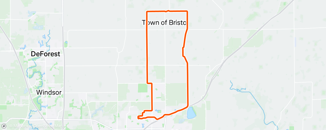 Map of the activity, Lunch Ride