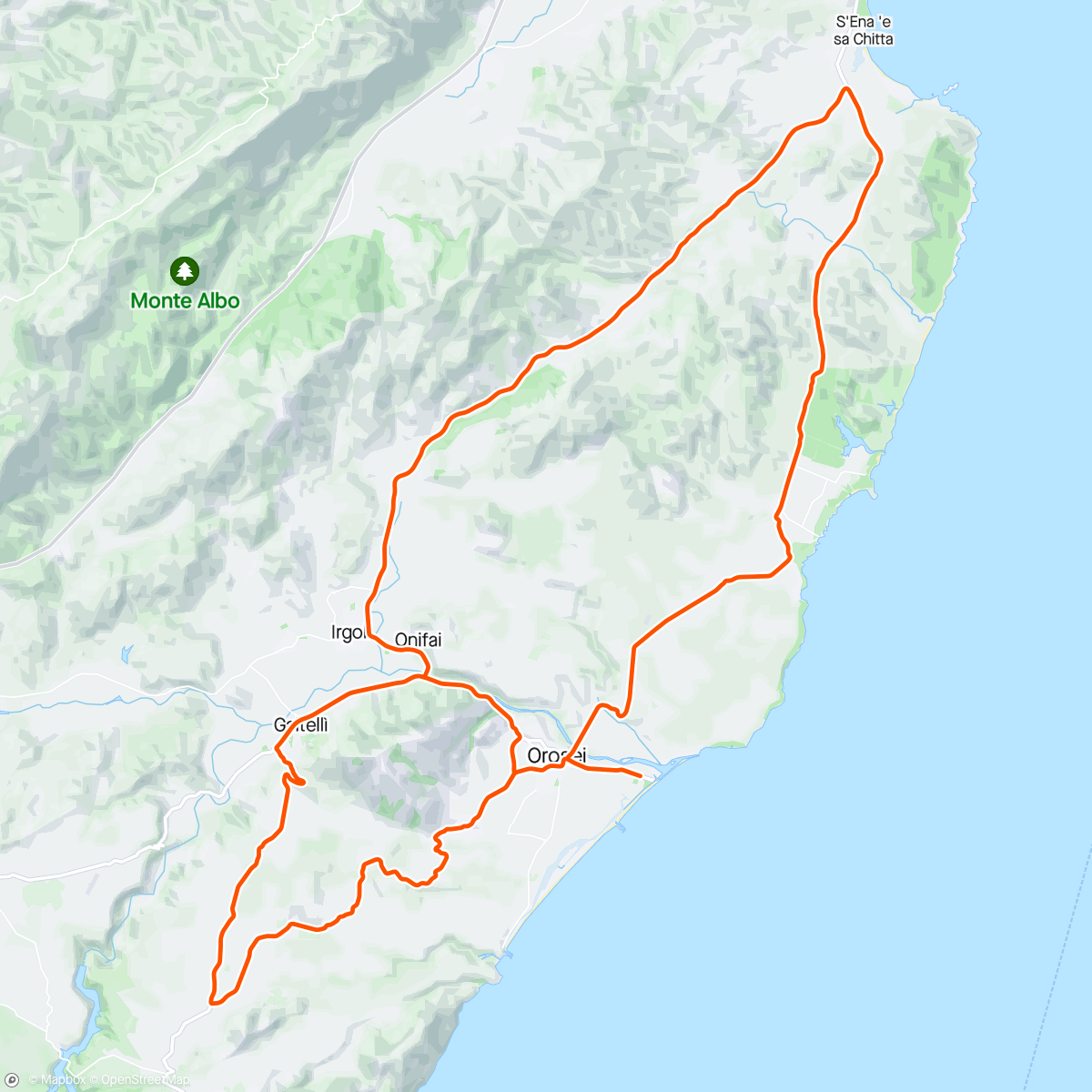 Map of the activity, GiroSardegna Tappa 3.