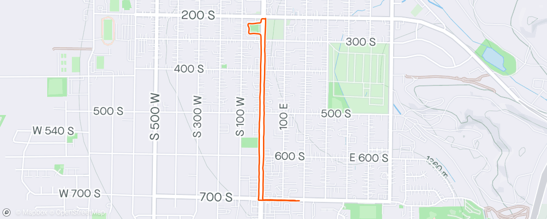 Map of the activity, Morning run with joe