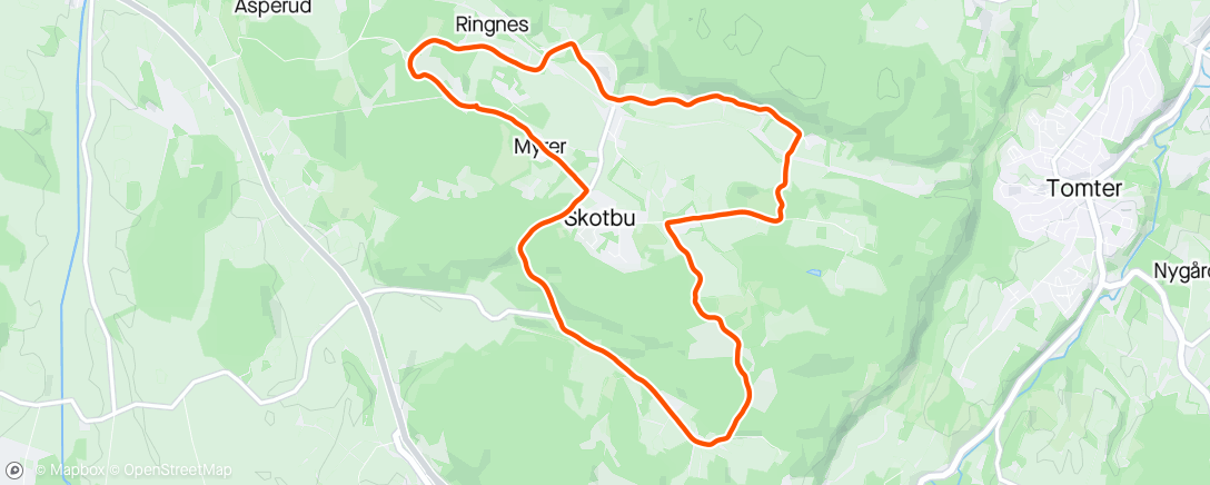Map of the activity, Påskejogg