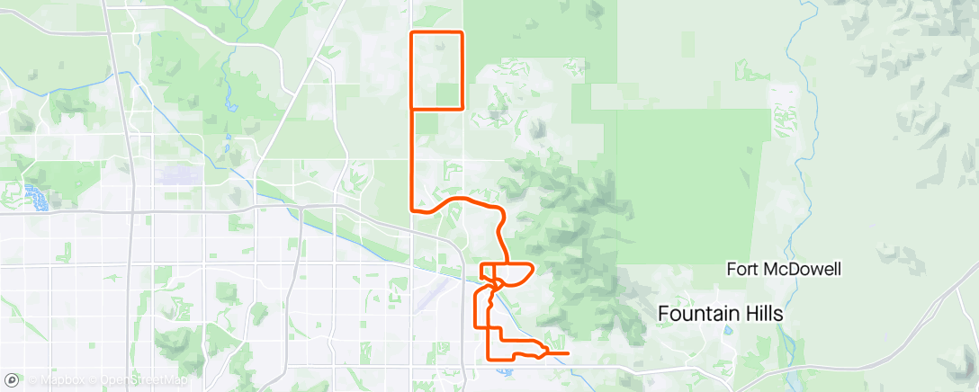 Map of the activity, Tour de Scottsdale 1/2 Metric