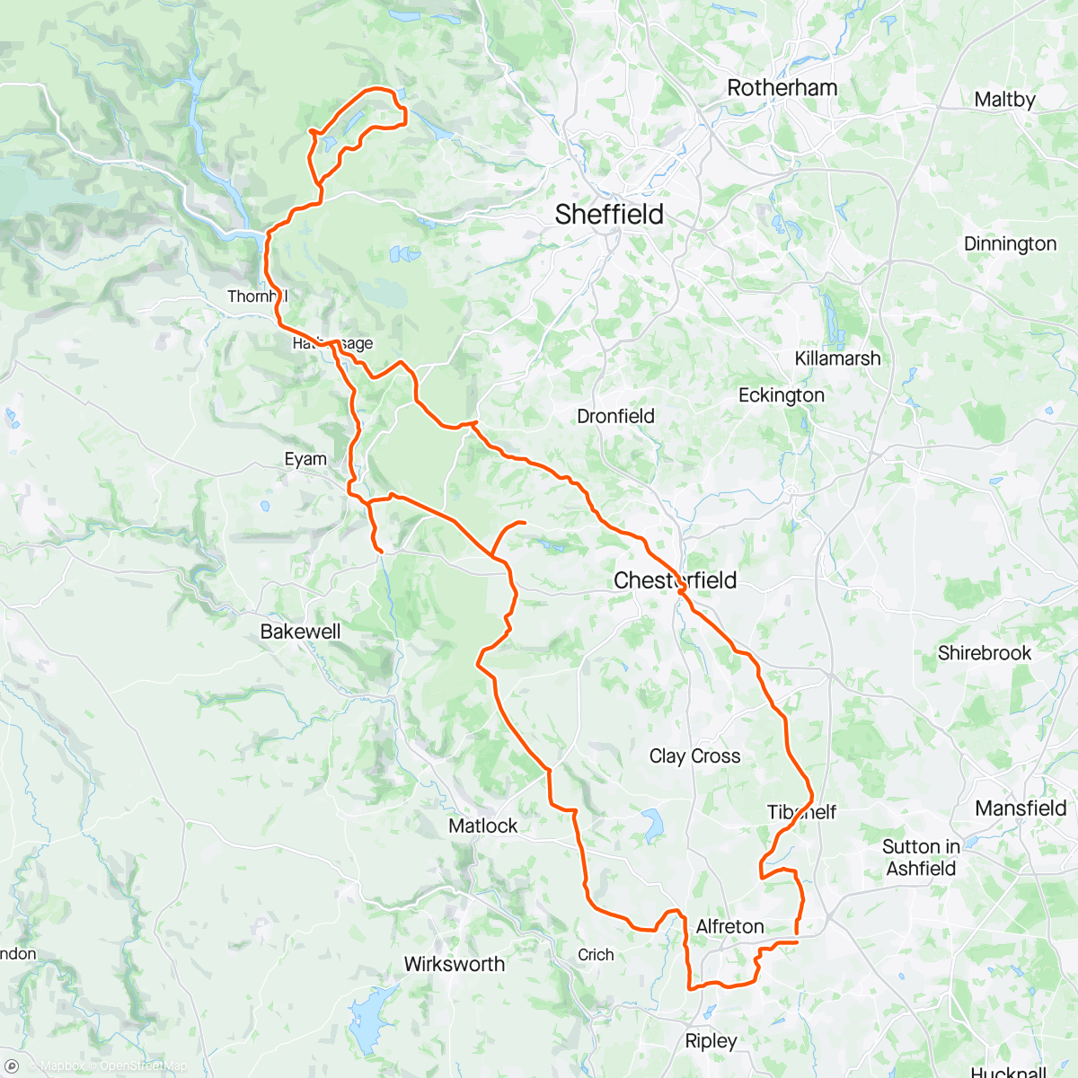 Map of the activity, Ladybower and a few wrong turns 🤙🤪🌞🌞