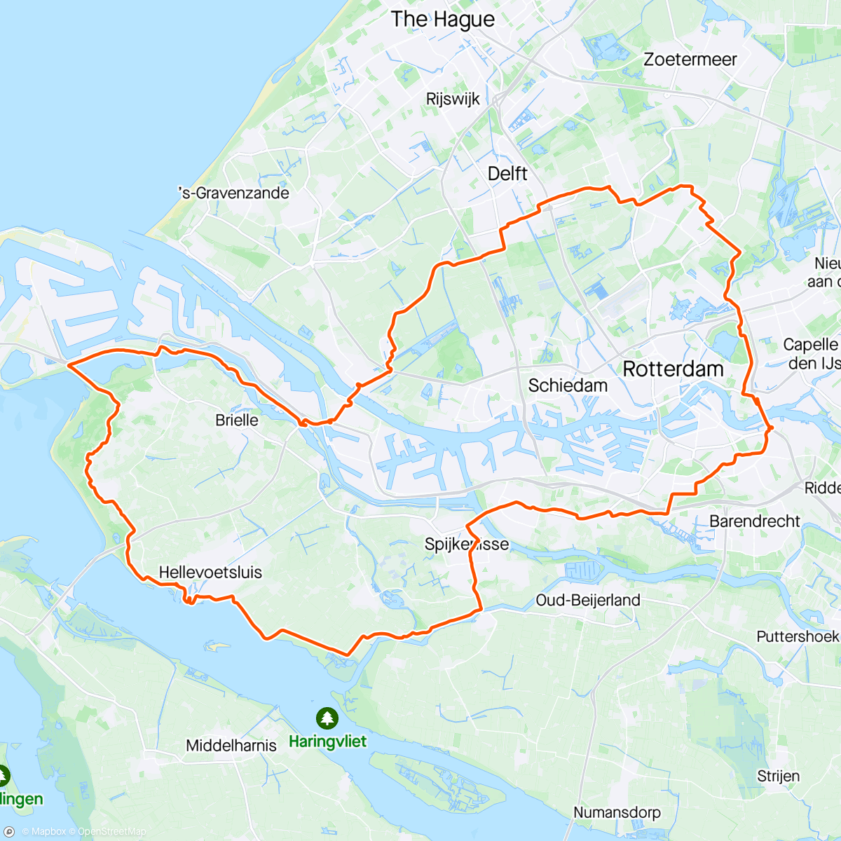 Map of the activity, Rondje Oostvoorne