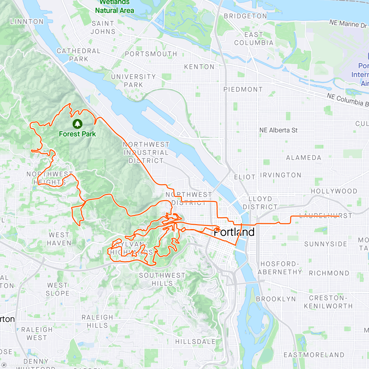 Map of the activity, Most of Ronde PDX - double flat descending Burnside