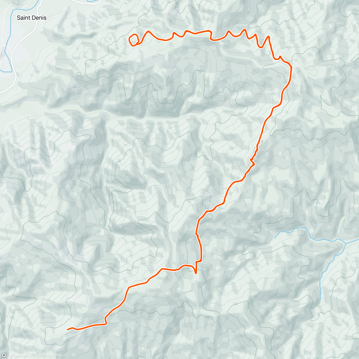 Map of the activity, Un Ventoux en équipe sur Zwift