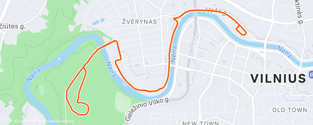 Map of the activity, Morning CatRun 😼