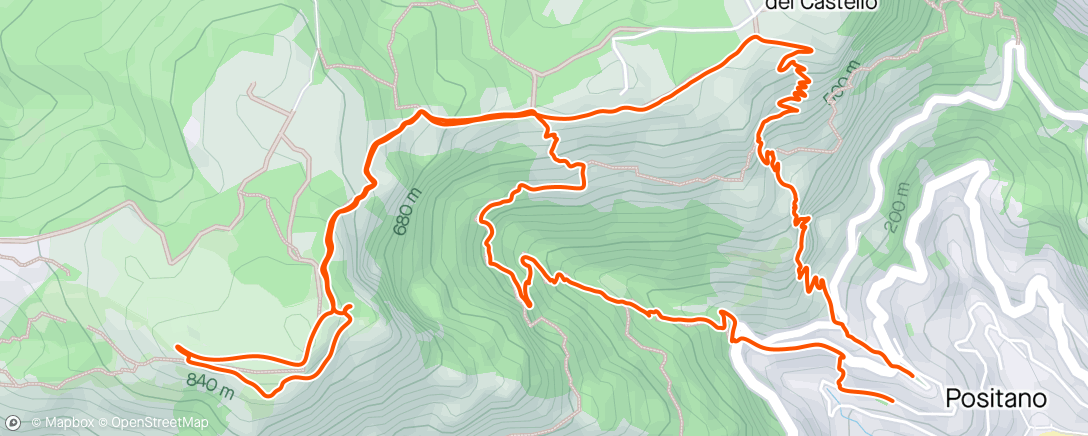 Map of the activity, Morgentur til Monte Comune med R