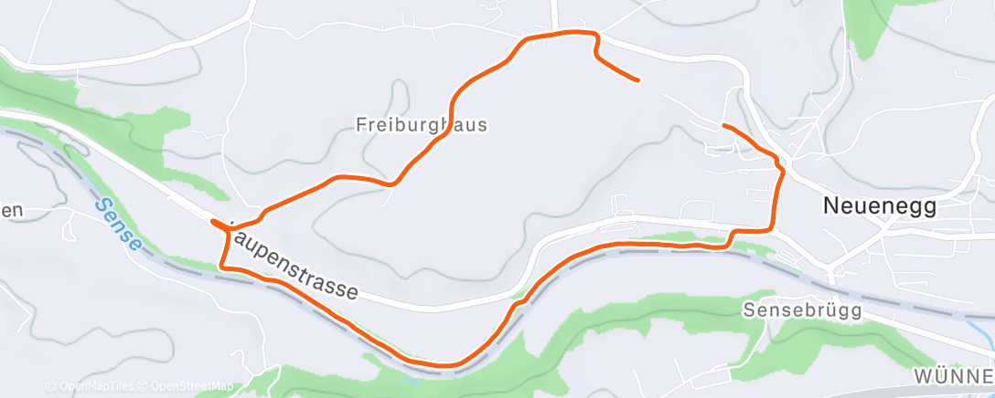 Map of the activity, Lunch Run