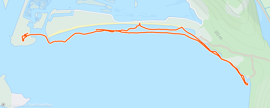 Map of the activity, Morning Paddle