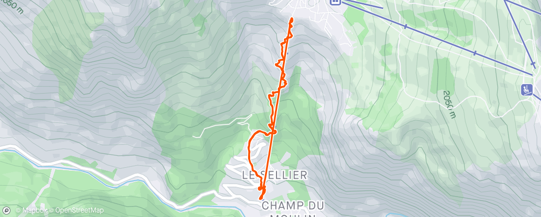 Map of the activity, Double Vénosc