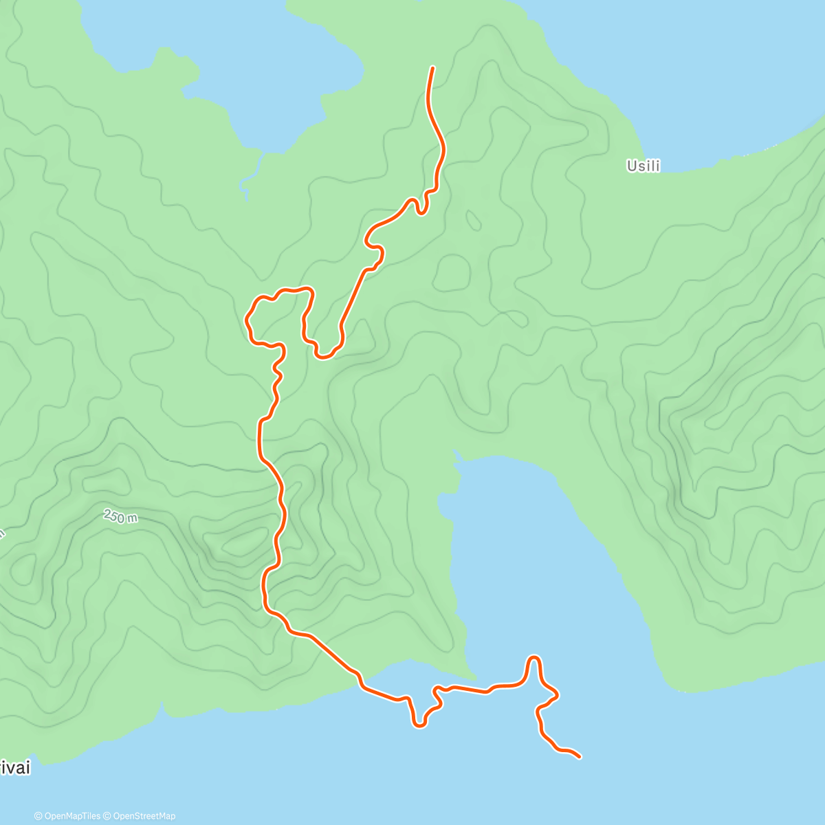 Карта физической активности (Zwift - Temple Trek in Watopia)