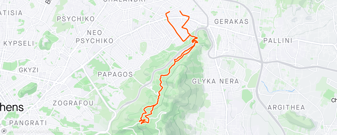 Map of the activity, first ride with the new rim