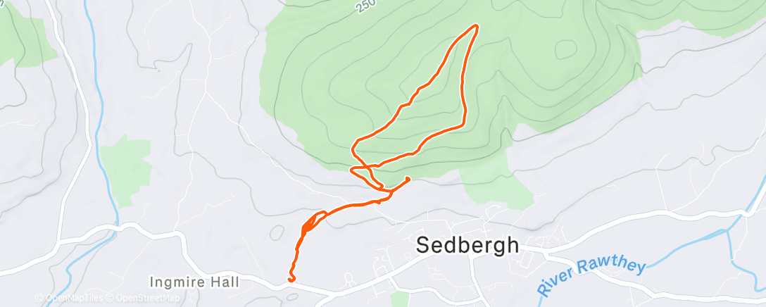 Map of the activity, Winder by moonlight. -6C in the village. -10C on top, and a cheeky wind in the mix.