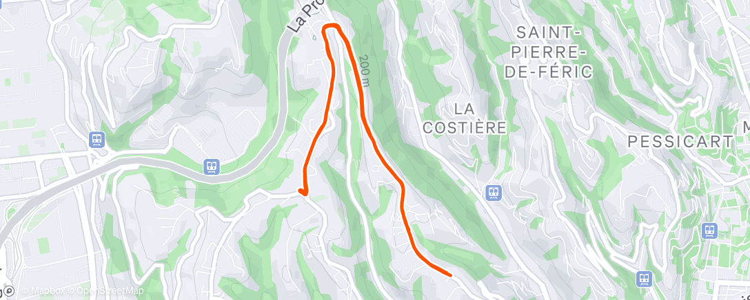 Map of the activity, Course à pied le matin