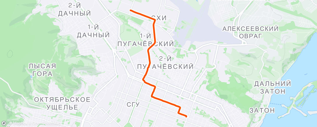 Map of the activity, Горный велозаезд (утро)
