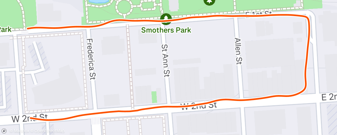 Map of the activity, Morning Run