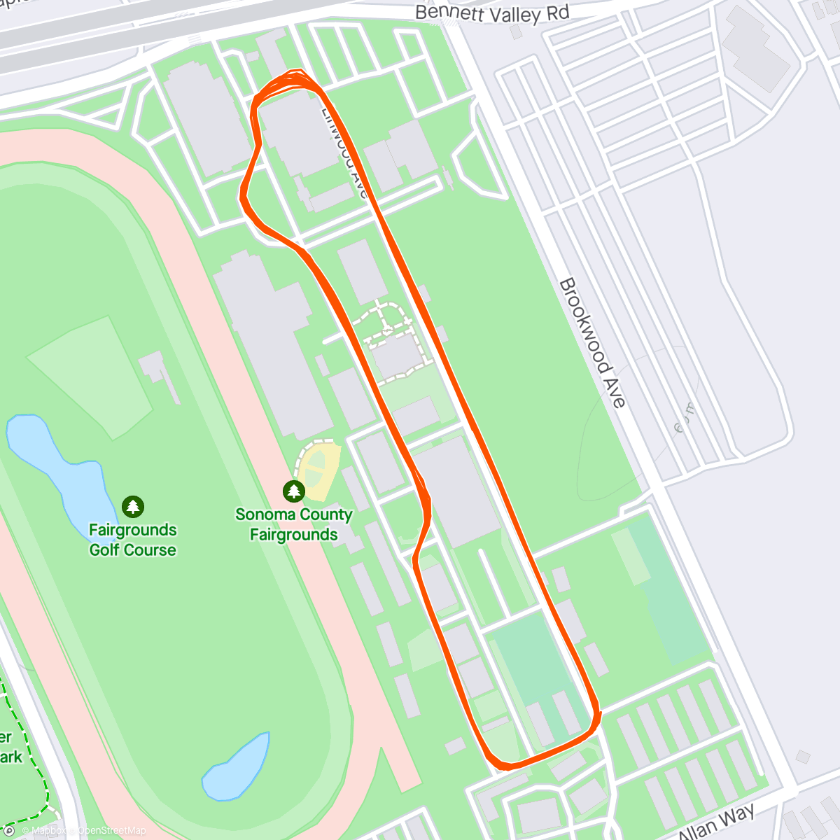 Map of the activity, TNT Bs race: 1°/~30ish