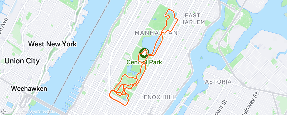 Map of the activity, Zwift - 2x(4x2min) Threshold Fun in New York