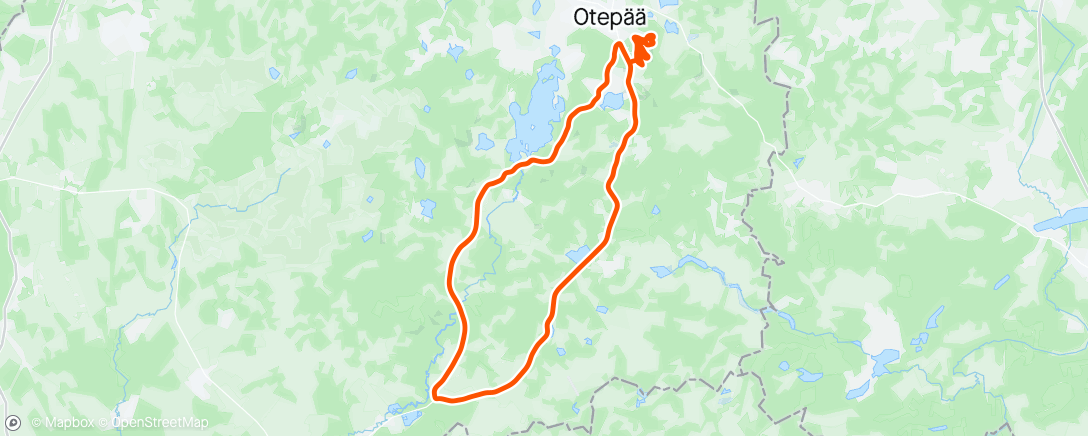 Map of the activity, Otepaa race with a grand start list