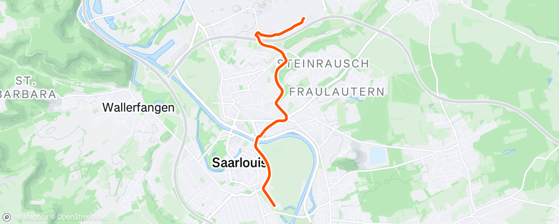 Map of the activity, Fahrt am Morgen
