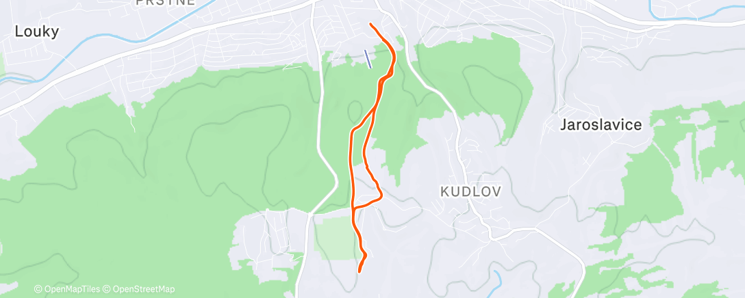 Map of the activity, S holčičkama volně i terénem