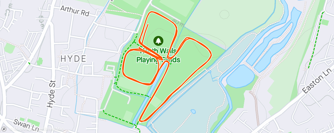Map of the activity, Buggy Parkrun