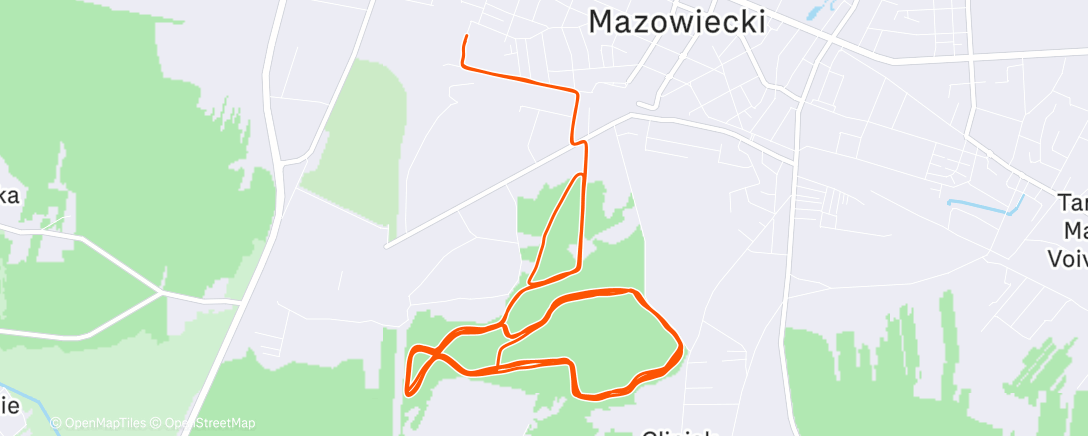 Map of the activity, Morning Run